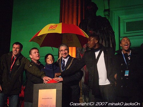 Jamie Carragher, Warren Bradley, Natasha Hamilton, Lord Mayor, Victor Anichebe and Eton Road